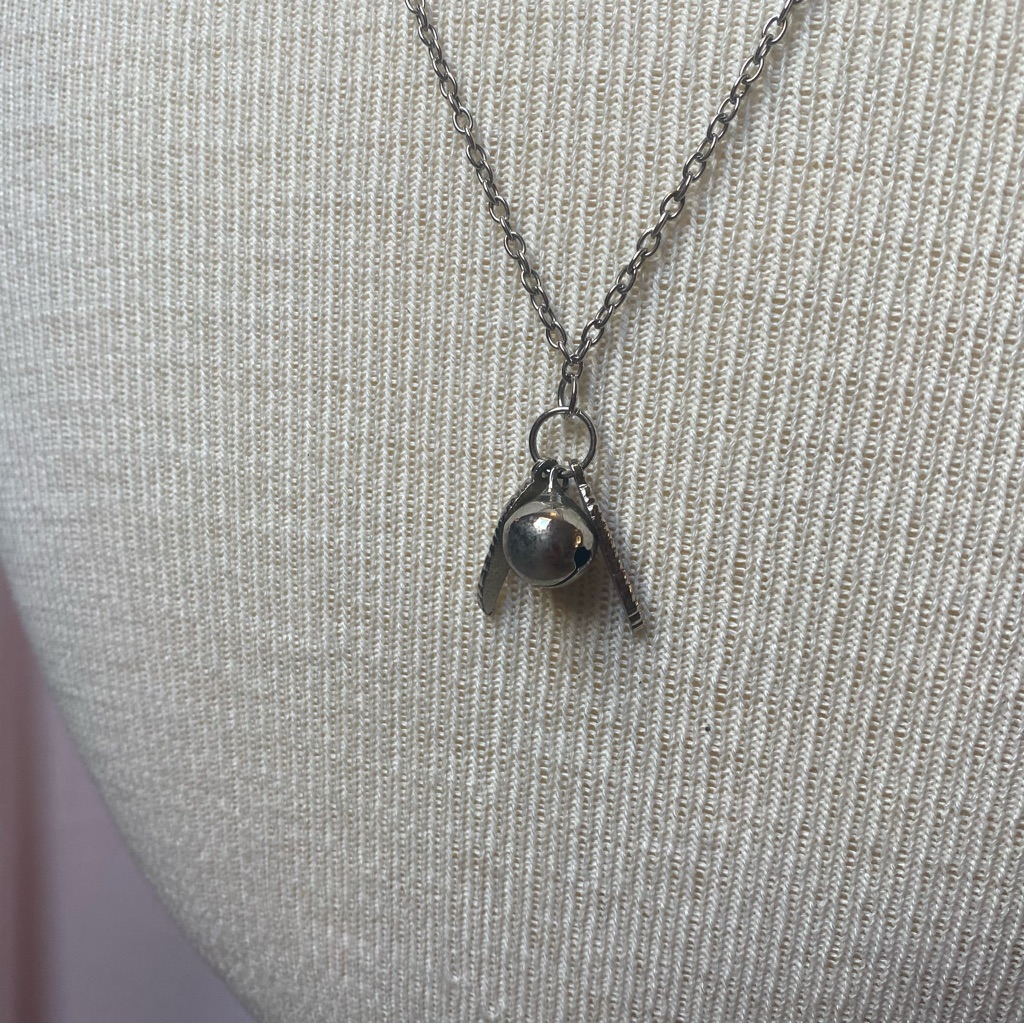 Silver Necklace + Two Hp Stickers Harry Potter Golden Snitch 30" Wizard — image 2 of 8